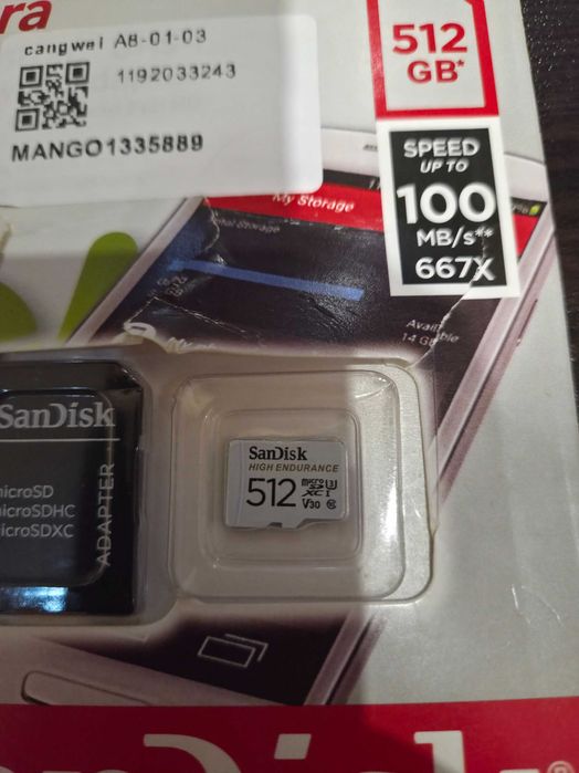 micro SD card  512Gb SanDisk HIGH ENDURANNCE