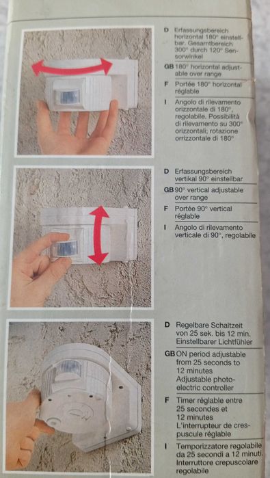 Инфрачервен Датчик за движение PIR SENSOR- STAINEL - IS 100 - 2000W - професионален