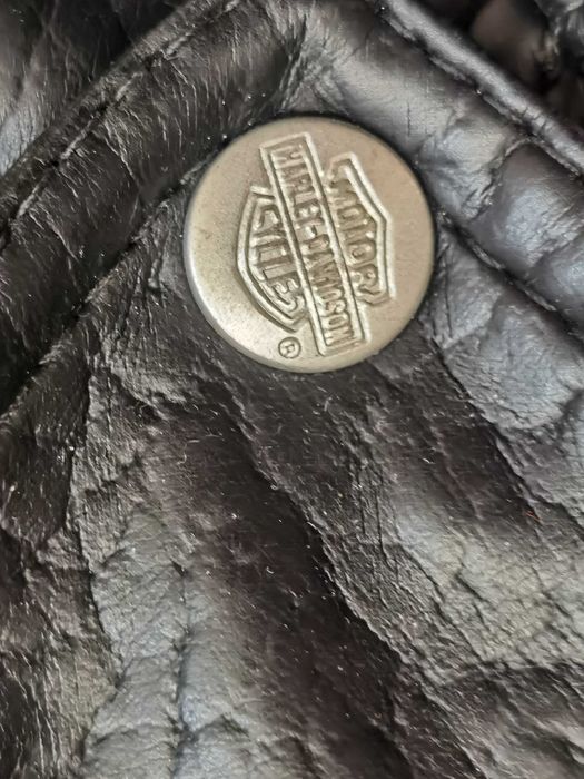 Jacheta neagra matlasata baieti fetite piele ecologica Harley-Davidson