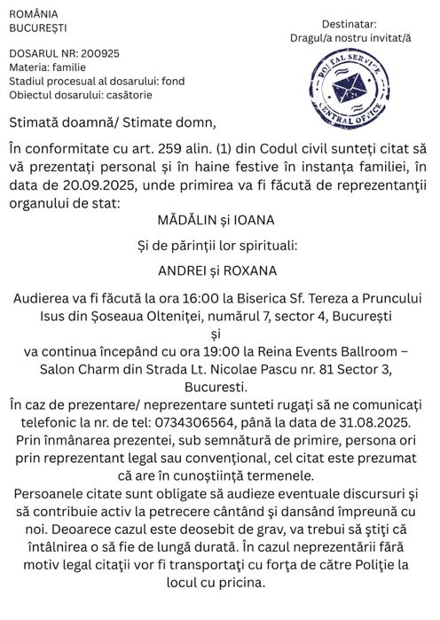 Invitatii nunta , botez, plicuri dar , marturii