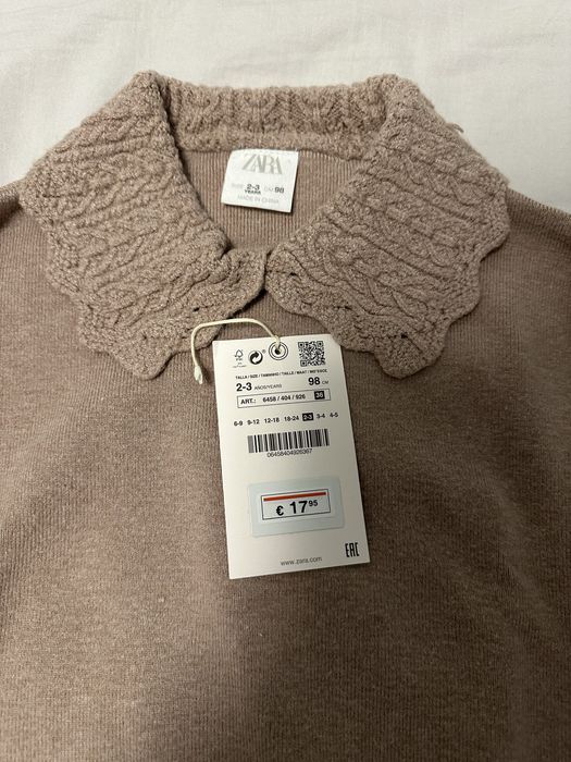 Pulover Zara cu guler si jeggings H&M, 98 cm, 2-3 ani - ca noi