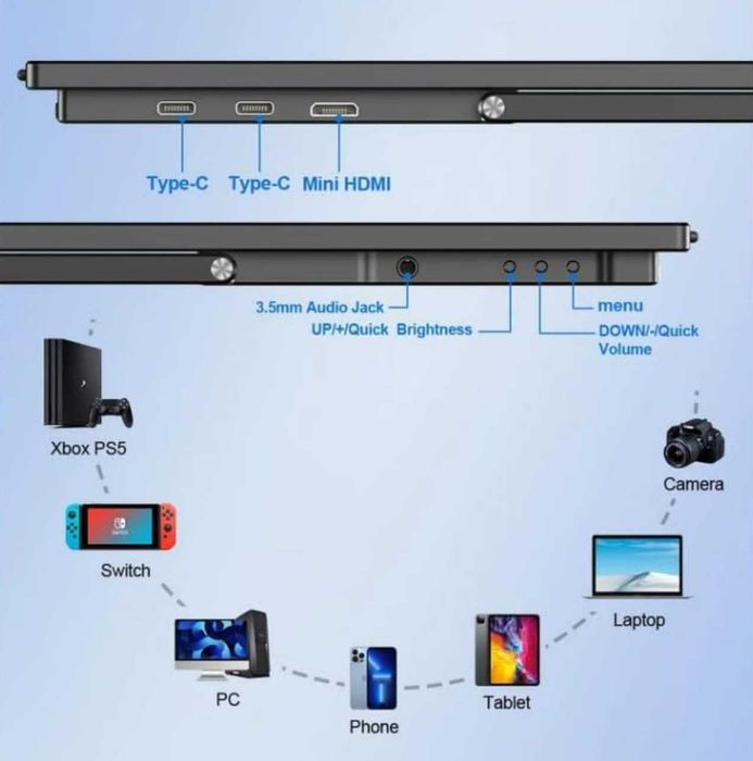 GeeekPi Monitor portabil de 18,5 inch
