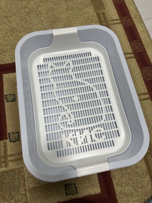 Большой лоток для кошек с решёткой