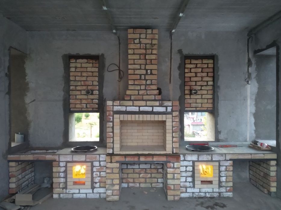 Летняя кухня,барбекю,помпейская печь,казан,очаг,камин,кирпич,газсварка