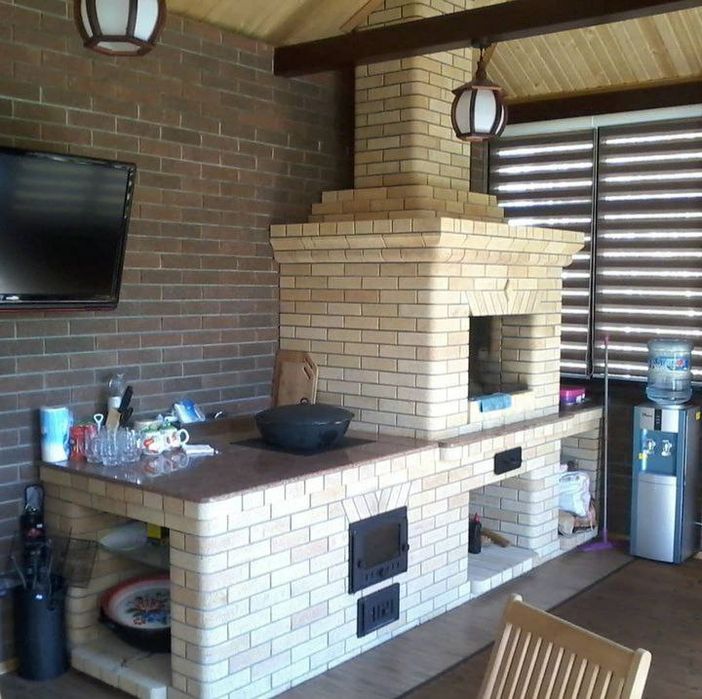 Строим летние кухни, бани,очаги.