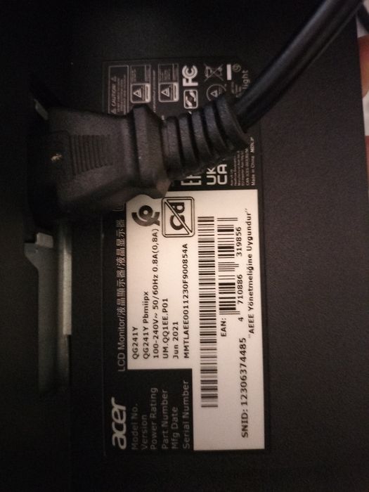 Monitor gaming ACER 165ghz