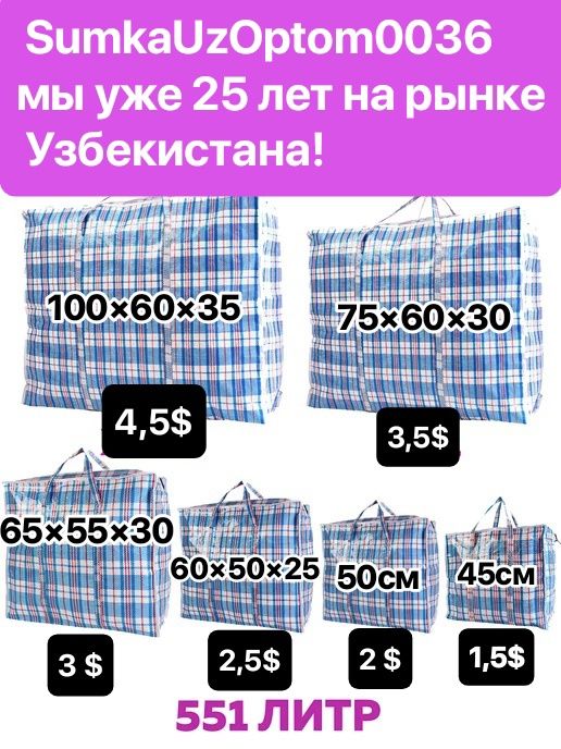 Большие хозяйственные сумки БЕСПЛАТНАЯ ДОСТАВКА!