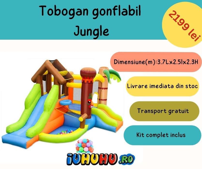 Tobogane gonflabile, castele gonflabile, tobogan cu apa, loc de joaca