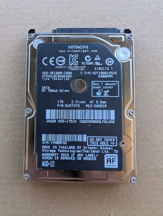 Hard disk 1TB Hitachi HDD 5K1000-1000 2.5 inch Sata Hard 1000GB