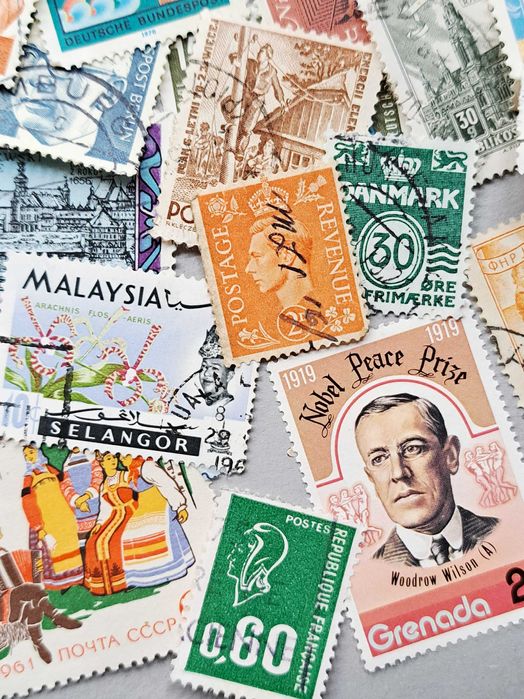 Лот различни пощенски марки над 100 бр., от началото на 20 век