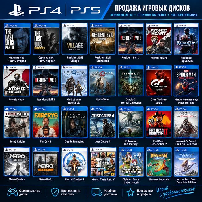 Игры PS4 /PS5 / Диски с играми