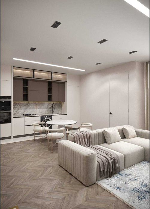 Студия 53 м² с ремонтом и мебелью в элитном Akay City, Дархан