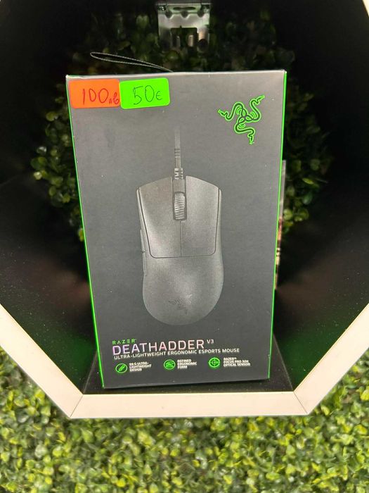 Гейминг мишка Razer - DeathAdder V3, оптична, черна - нова