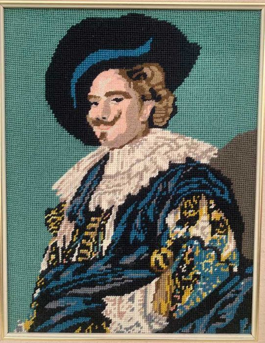 Tablou Goblen The Duke Unicat Perioda Victoriana Lucrat Manual Pas Mic