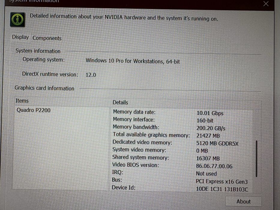 Продавам Видео карта Nvidia Quadro P2200