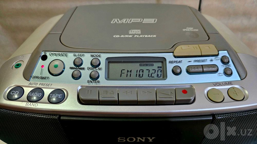 Новая магнитола Sony CFD-SO3CPL читает CD и MP3 диски +Radio +Сasette