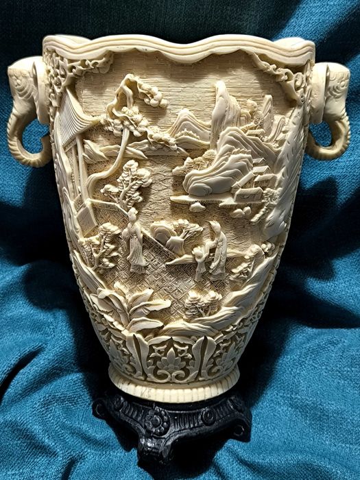 vaza mare vas decorativ arta colectie antichtati vintage rustic vechi