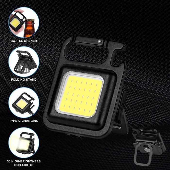 Lanterna tip breloc multifunctionala LED magnet desfacator sticle USB
