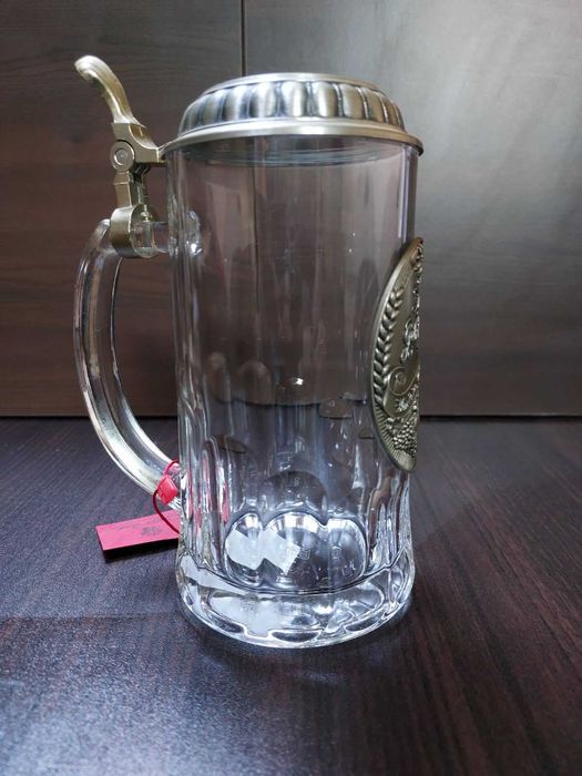 Сувенир / Подарък за мъж - луксозна немска халба за бира GERZ Demix, 0.5L
