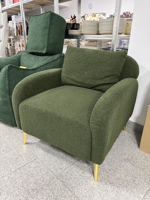 Fotoliu verde teddy