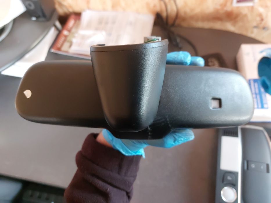 Plafoniera + oglinda interioara cu senzor negre Sline AUDI A6 C6 4F