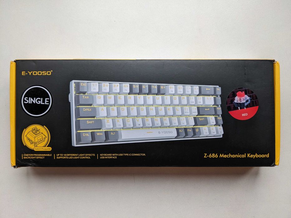 Механическая игровая клавиатура E-YOOSO Z686 (LED-подсветка, TKL, 65%)