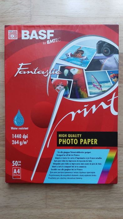 Hartie Foto BASF - High Quality, Water resistant, A4, 264 g/m2, 50 buc