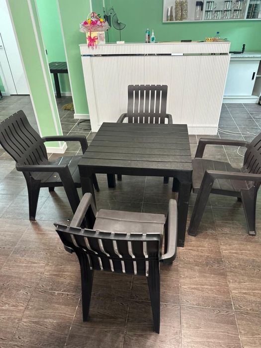 Летник комплект 1 стол и 4 стулья