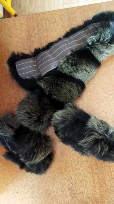 Мех песца, кролика., воротник