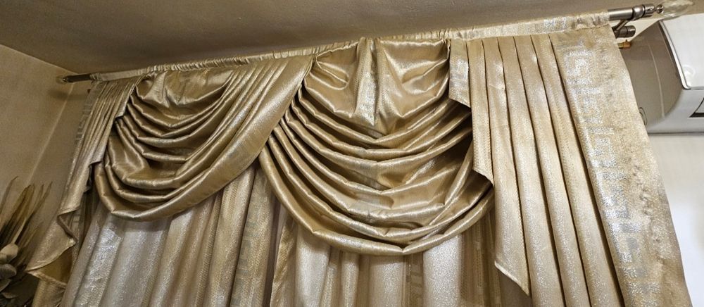 Draperie+perdea+galerie set complet pentru fereastra