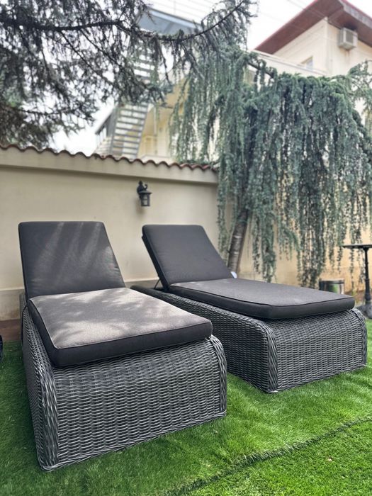 Șezlong premium JUTLANDIA TAMBOHOUSE – 76x206 cm – gri