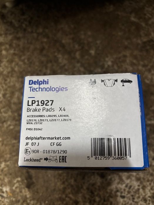 Set placute frana spate cu senzor Delphi LP1927 LZ0192 Produs Nou