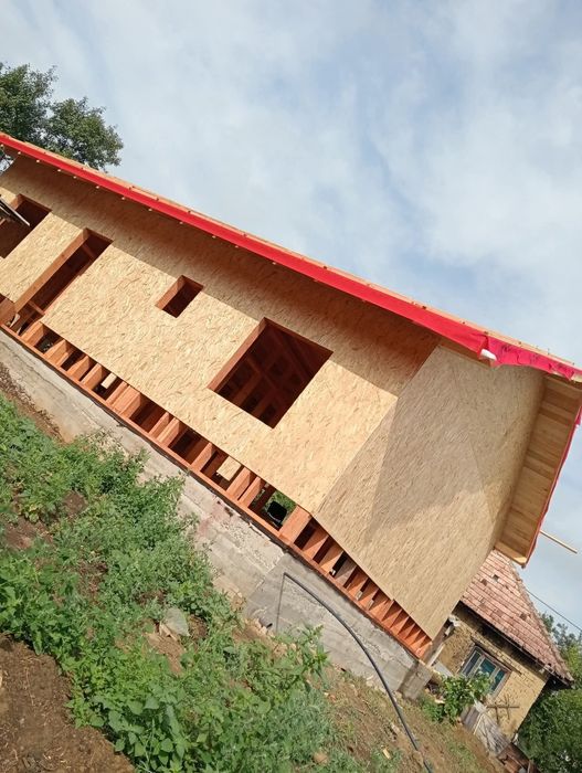 Vand casa modulara  cabana tip A frame din lemn uscat și tratat