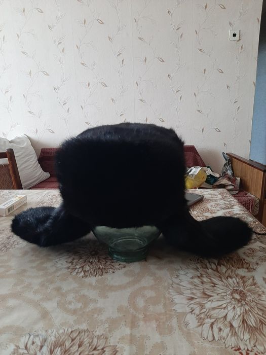 Мужская шапка-ушанка нутрия