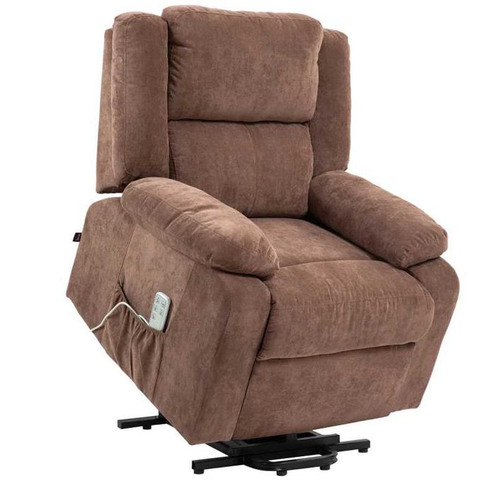 HOMCOM Фотьойл с асистент за повдигане, регулируема облегалка за глава