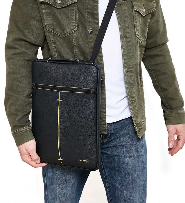 Кожаная сумка планшет для Макбук, iPad, ноутбука, планшета