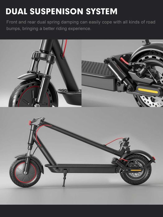 Нова електрическа тротинетка с Амортисьори Преден и заден ,