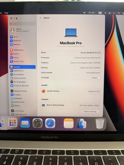 Като НОВ Macbook Pro Mid 2017