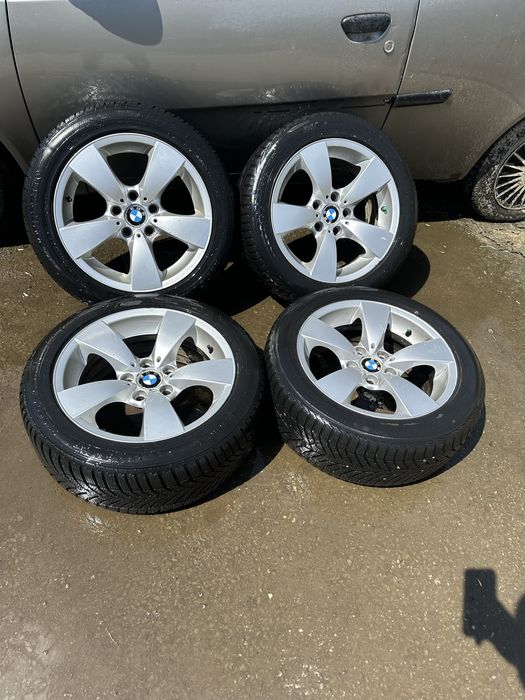 Jante roti style 138 BMW Seria 5 E60 E61 225/50 R17 ET20 7.5J cauciucuri In stare buna M+S jante roti BMW Seria 3 E90 E91 E92 320d R17 525d 530d 535d
