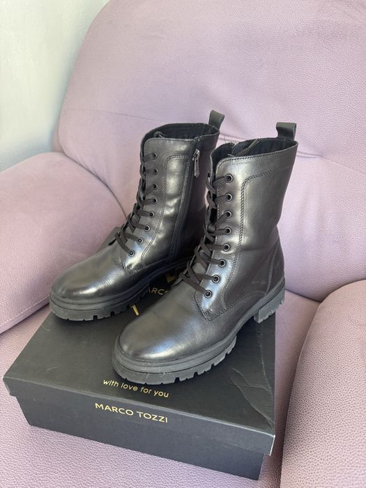 зимние ботинки б/у 36/36,5 размер, Marco Tozzi
