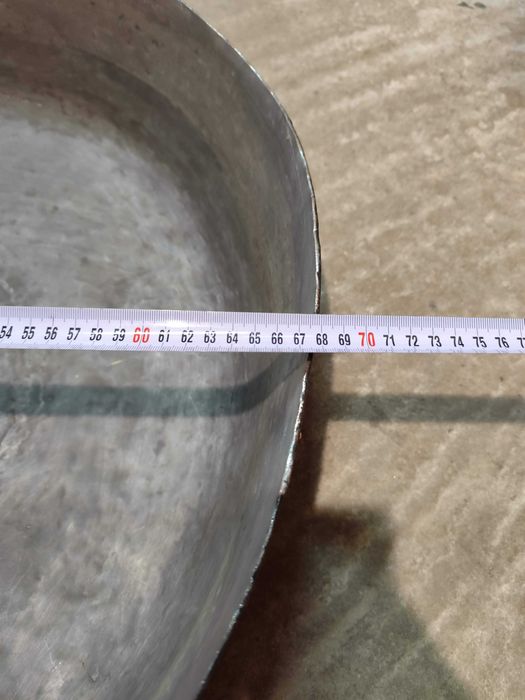 Голяма кръгла медна тава за лютеница