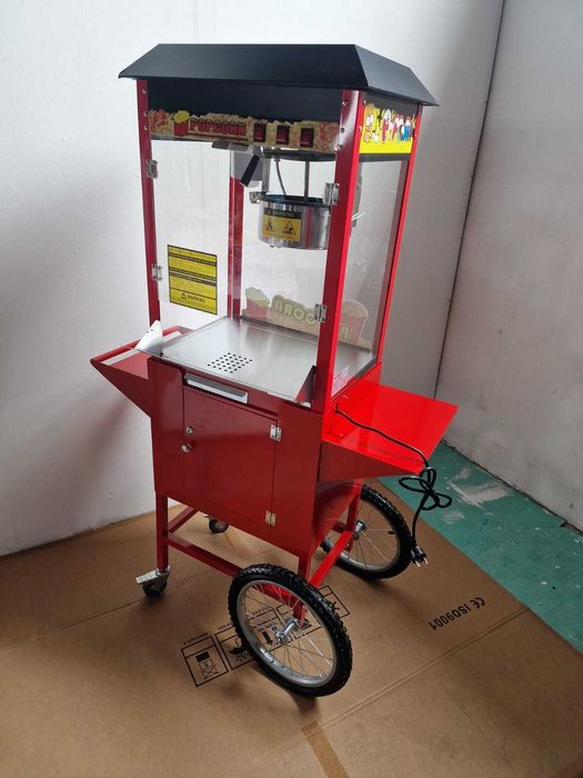 Masina de pop-corn cu carut,aparat floricele cu carut NOU+Factura