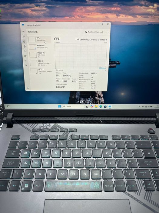 Laptop Gaming Asus ROG/I9 13thGen/4070/16 GB RAM/1TB SSD/CreativAmanet