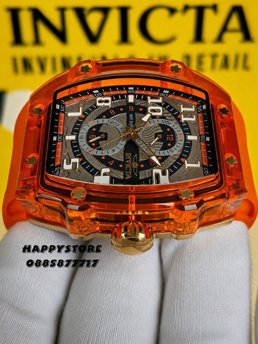INVICTA Cyclone Orange/Gold 49 mm, Инвикта нов мъжки часовник