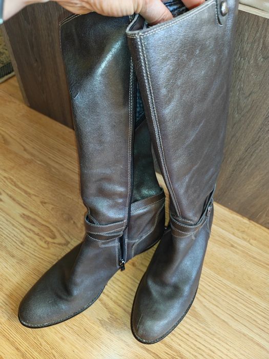 Кожени, топли ботуши, 41