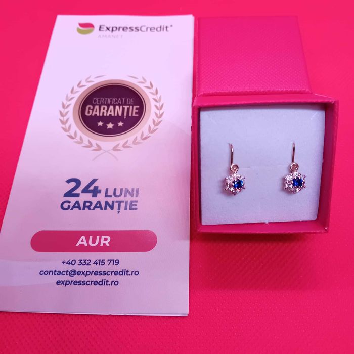 Cercei aur 14k 2.17 g (Ag4 Dacia B50973.2)-Garantie 2 Ani