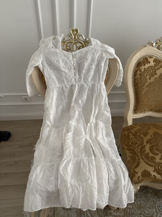 Платье белое хлопок