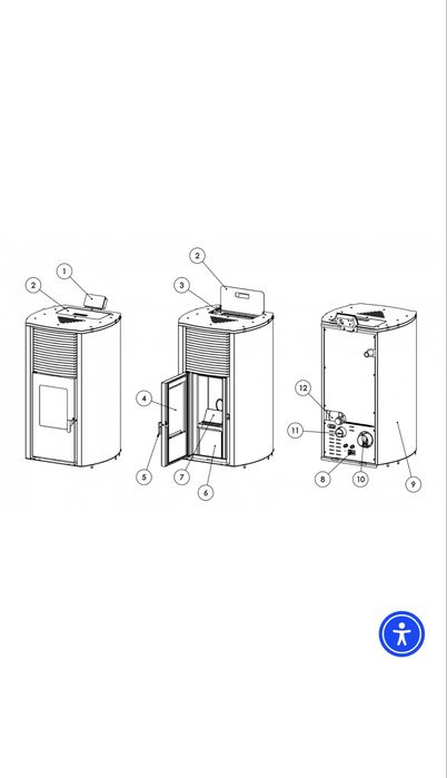 Termosemineu pe peleți Burnit Advant Novation Grey 25 kW – Stare impecabilă