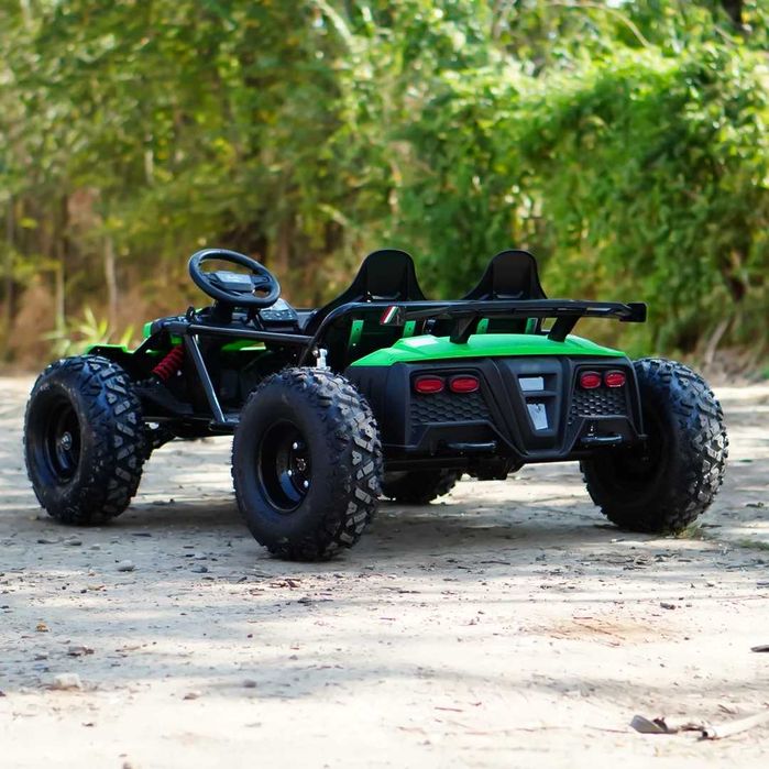Buggy electric Kinderauto General 800W 48V 20Ah, roti gonflabile Green