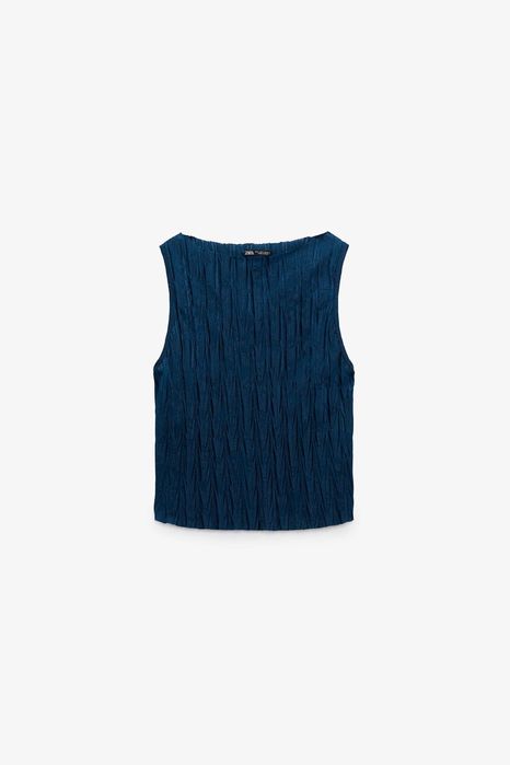 Топ / блузка Zara из жаккарда размер S
